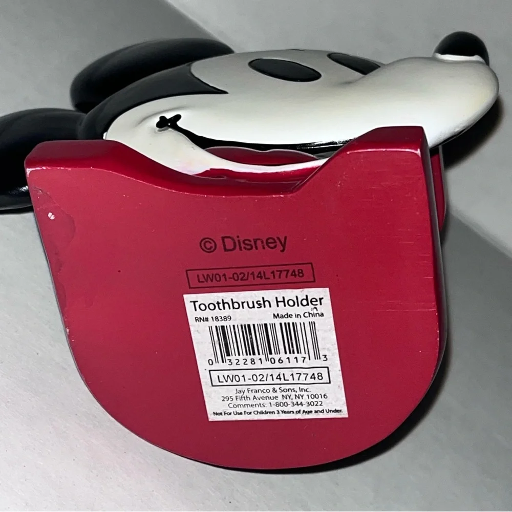 Disney Red and Black Mickey Mouse Toothbrush‎ Holder