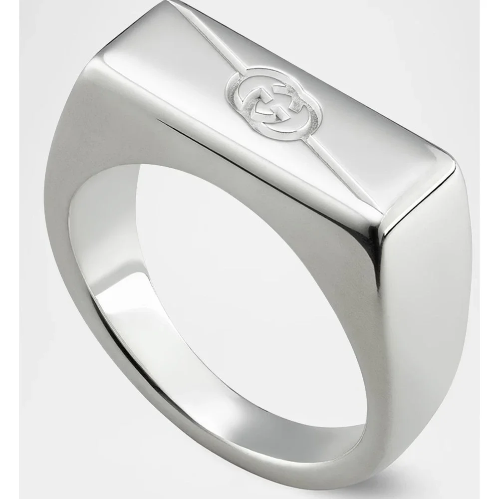 Gucci GG Tag RIng Chevalier, Size G 21 (US 9.5)
