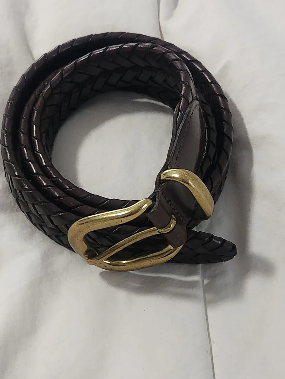 Vintage Coach Brown Braided Leather Size 36 Style # 5922
