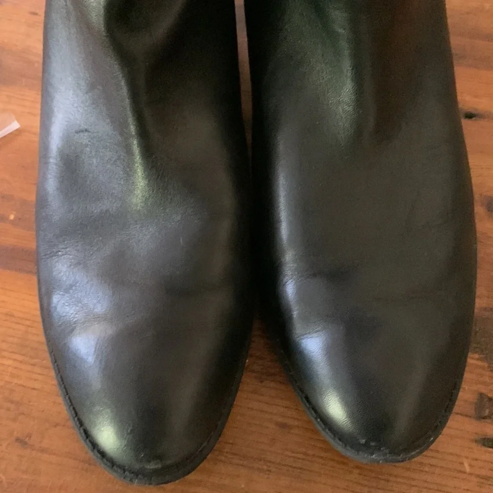 Sam Edelman Pembrooke Black Suede & Leather Knee-High Riding Boots Sz 8.5