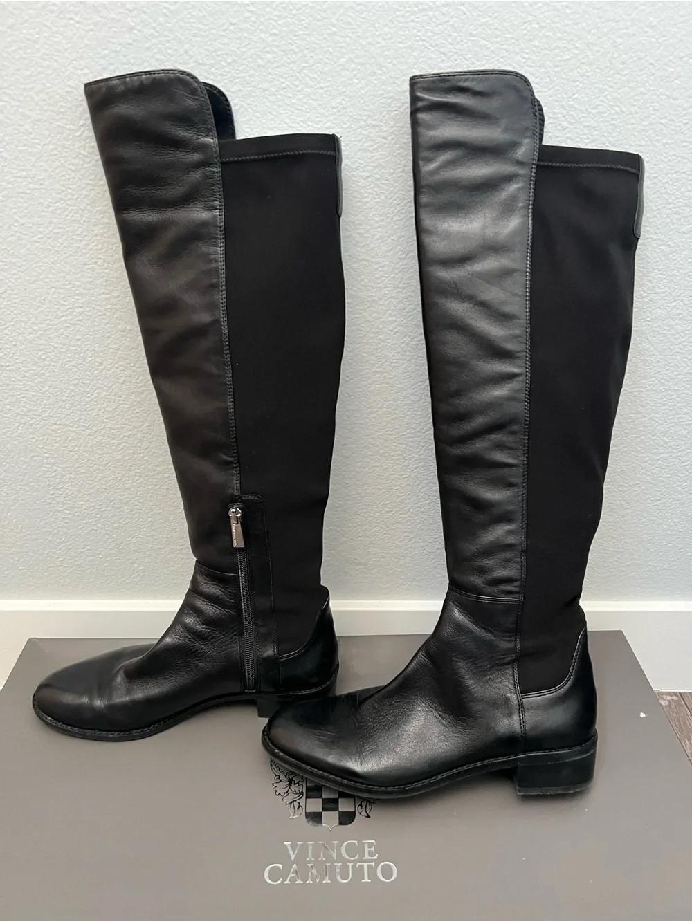 Vince Camuto Black Slight Over-the-Knee Riding Boots- GREAL DEAL! ALMOST NEW!!