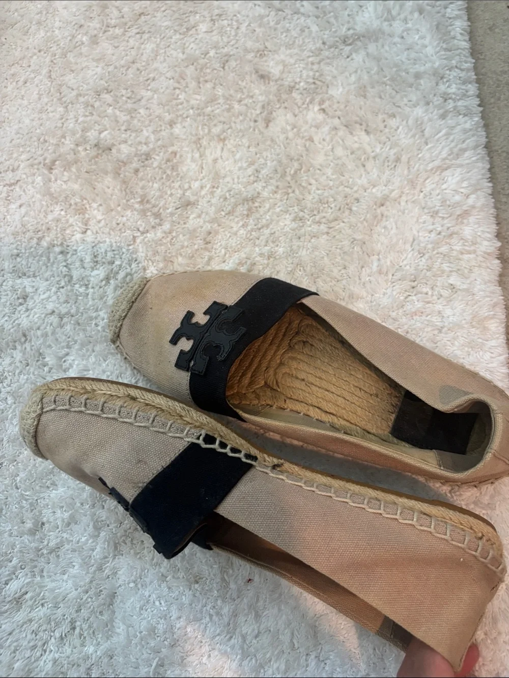 Tory Burch tan canvas