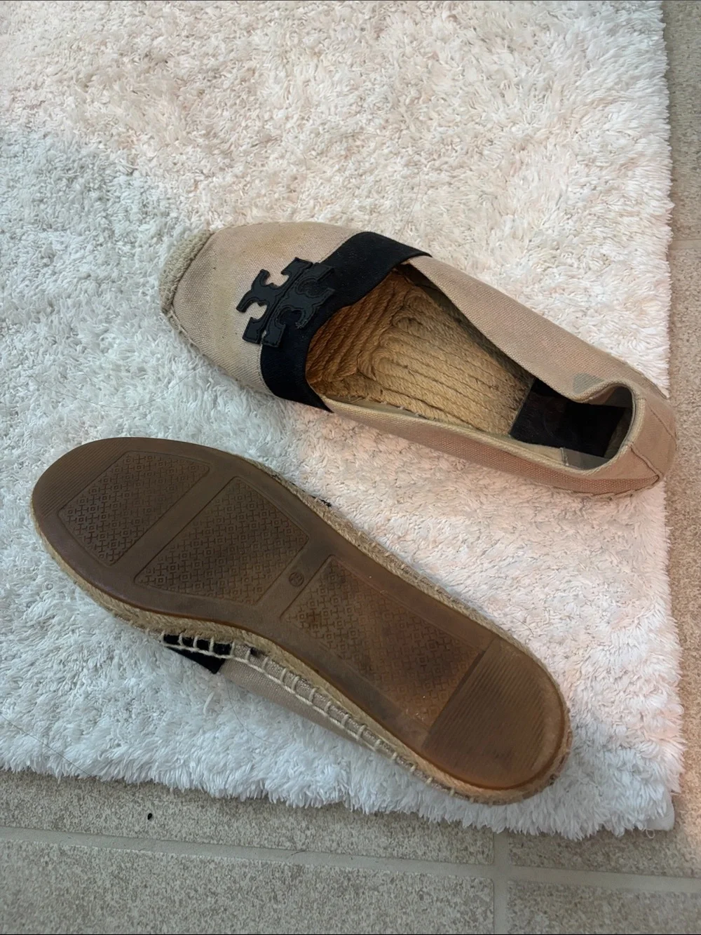 Tory Burch tan canvas