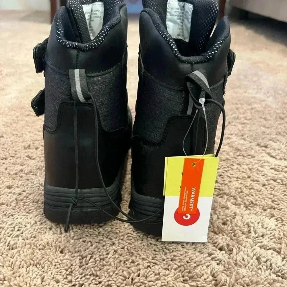 NWT new target kids 3 baker all in motion waterproof Velcro black boots snow