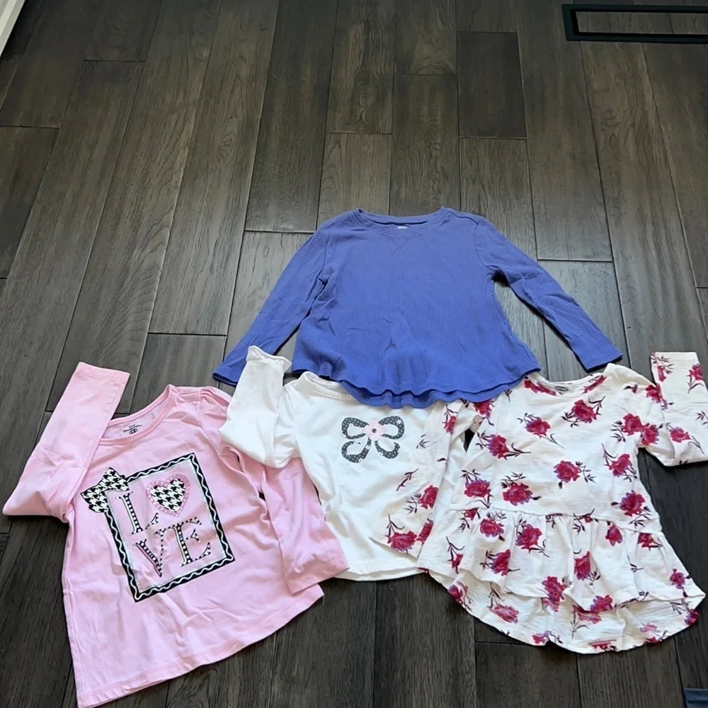 Bundle of toddler girls longsleeve thin t- shirts