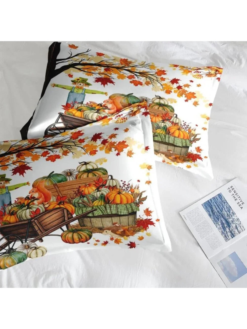 Cozy Queen Fall Comforter Set with Sheets, 7-Piece Farmhouse Bedding Ensemble