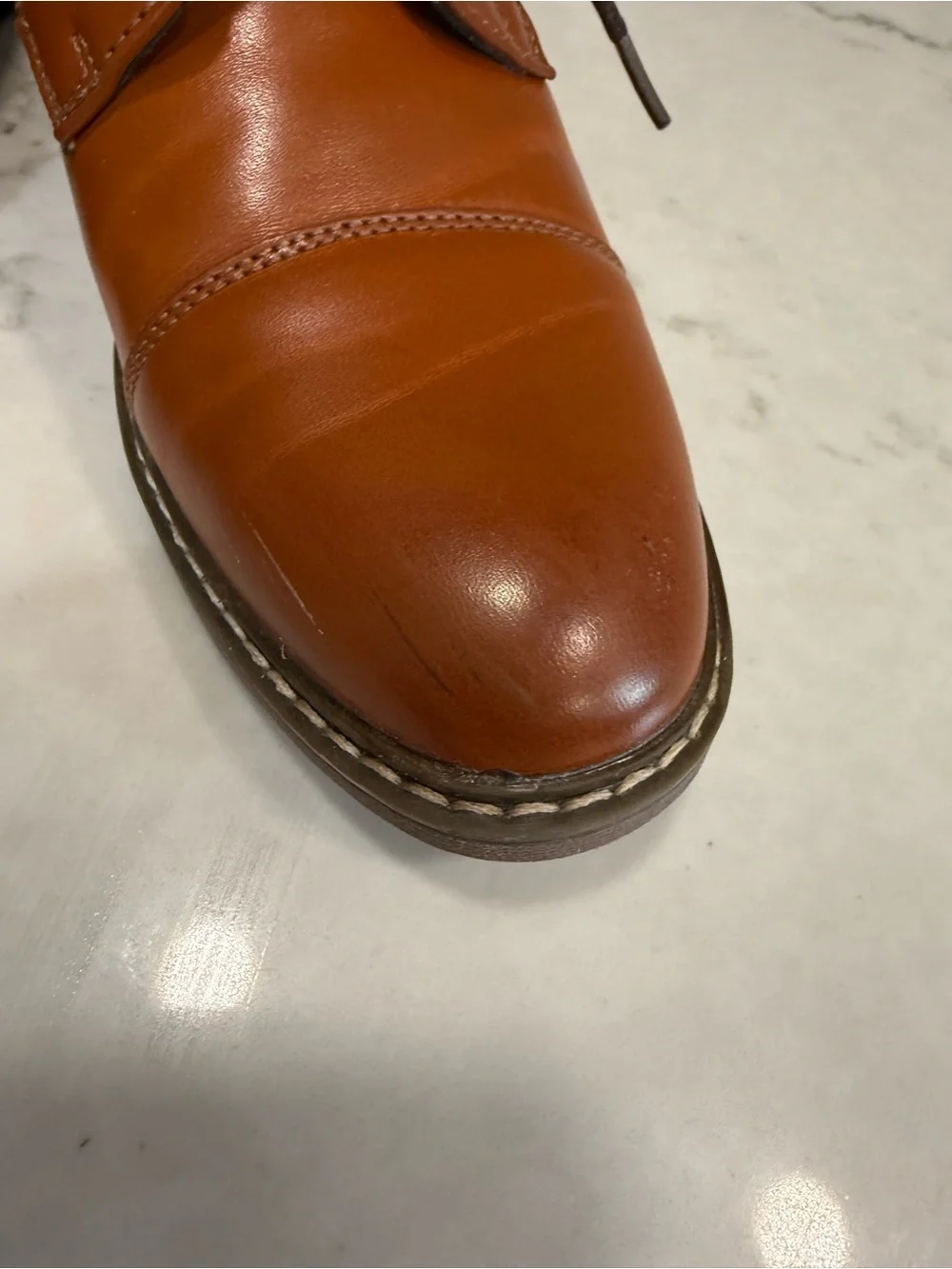 Bruno Marc polished tan