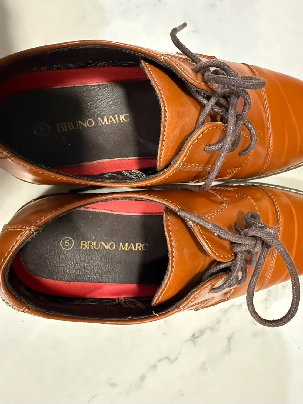 Bruno Marc polished tan