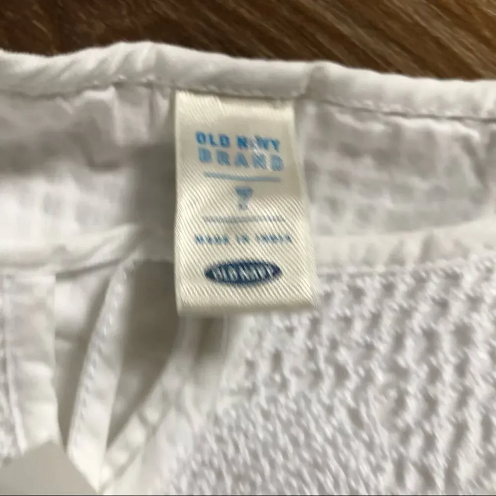 Old Navy Long Sleeve Embroidered Flowers Lace White Size 7