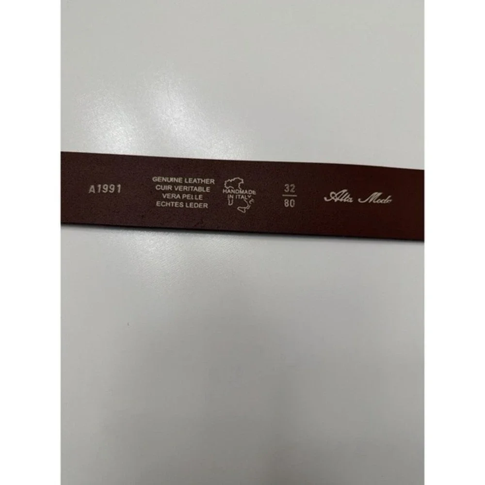 Alta Moda Men's Genuine Leather Belt – Made in Italy 32/80.  ‎      3923