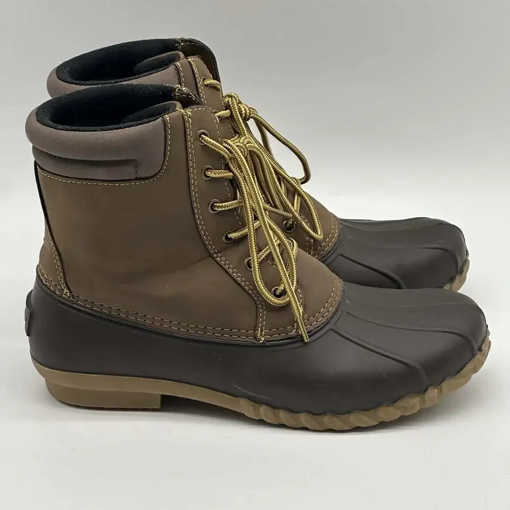 ALEADER Waterproof Shell Fur Lined Insulated Winter Snow Boots Men's Size 10