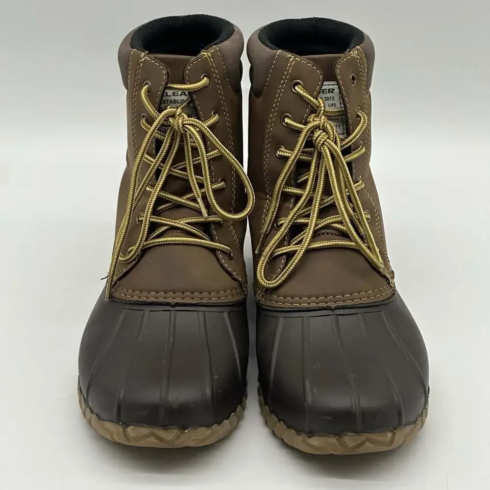ALEADER Waterproof Shell Fur Lined Insulated Winter Snow Boots Men's Size 10