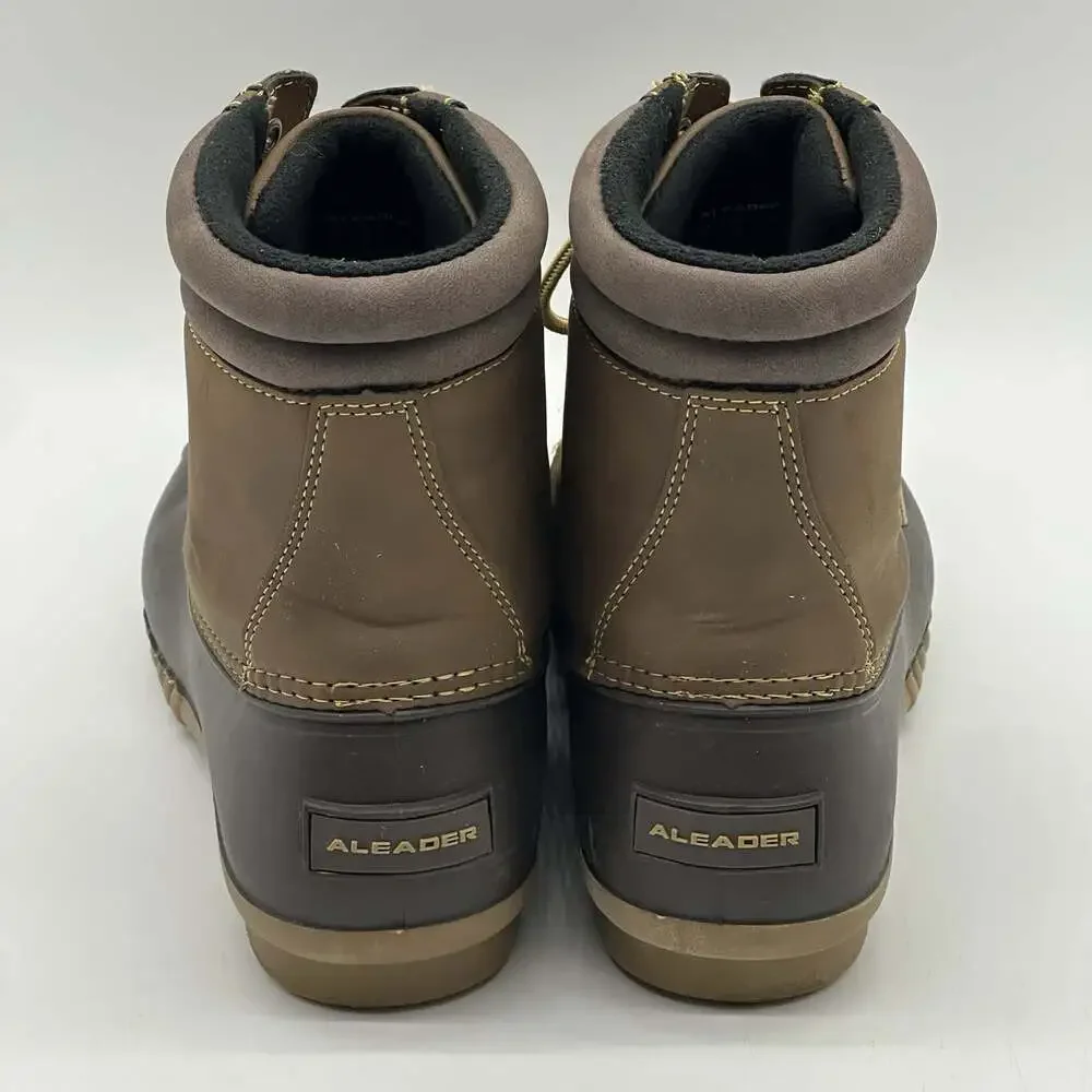 ALEADER Waterproof Shell Fur Lined Insulated Winter Snow Boots Men's Size 10