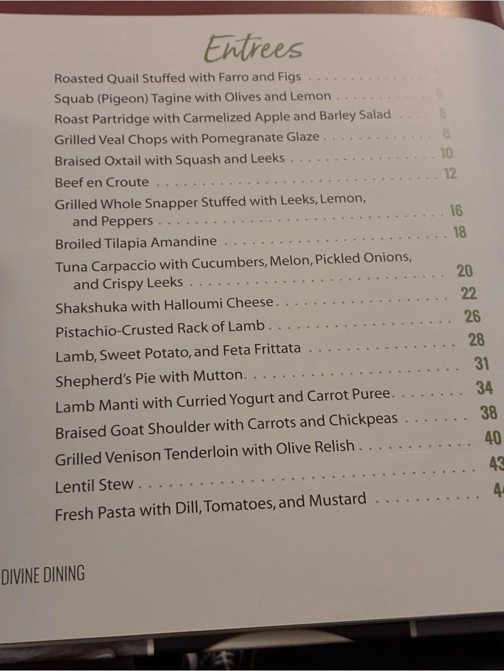 Cookbooks divine dining