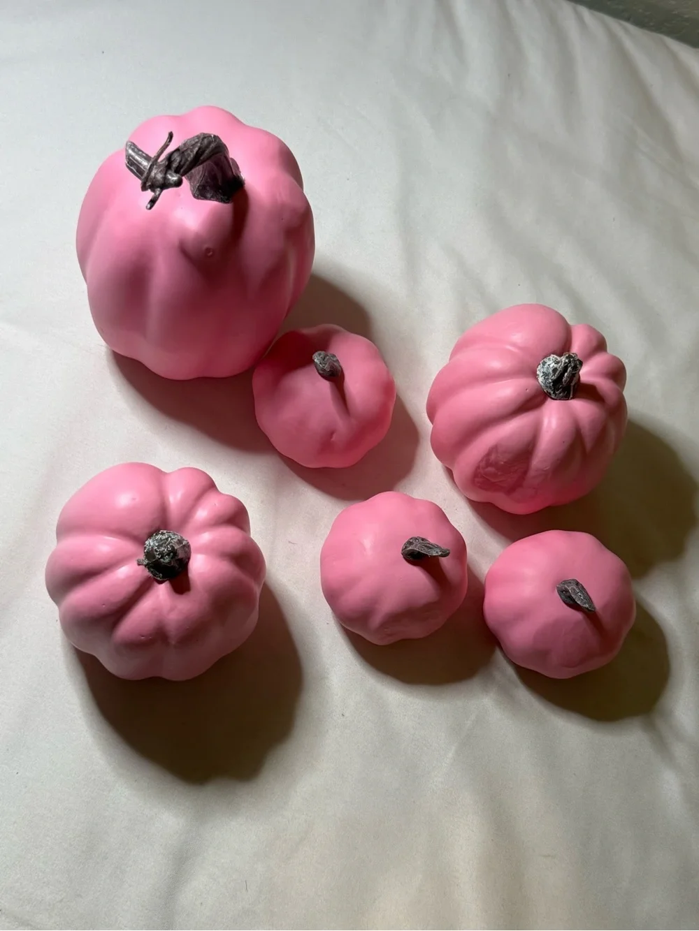 Pink Decorative Faux Pumpkin Set by