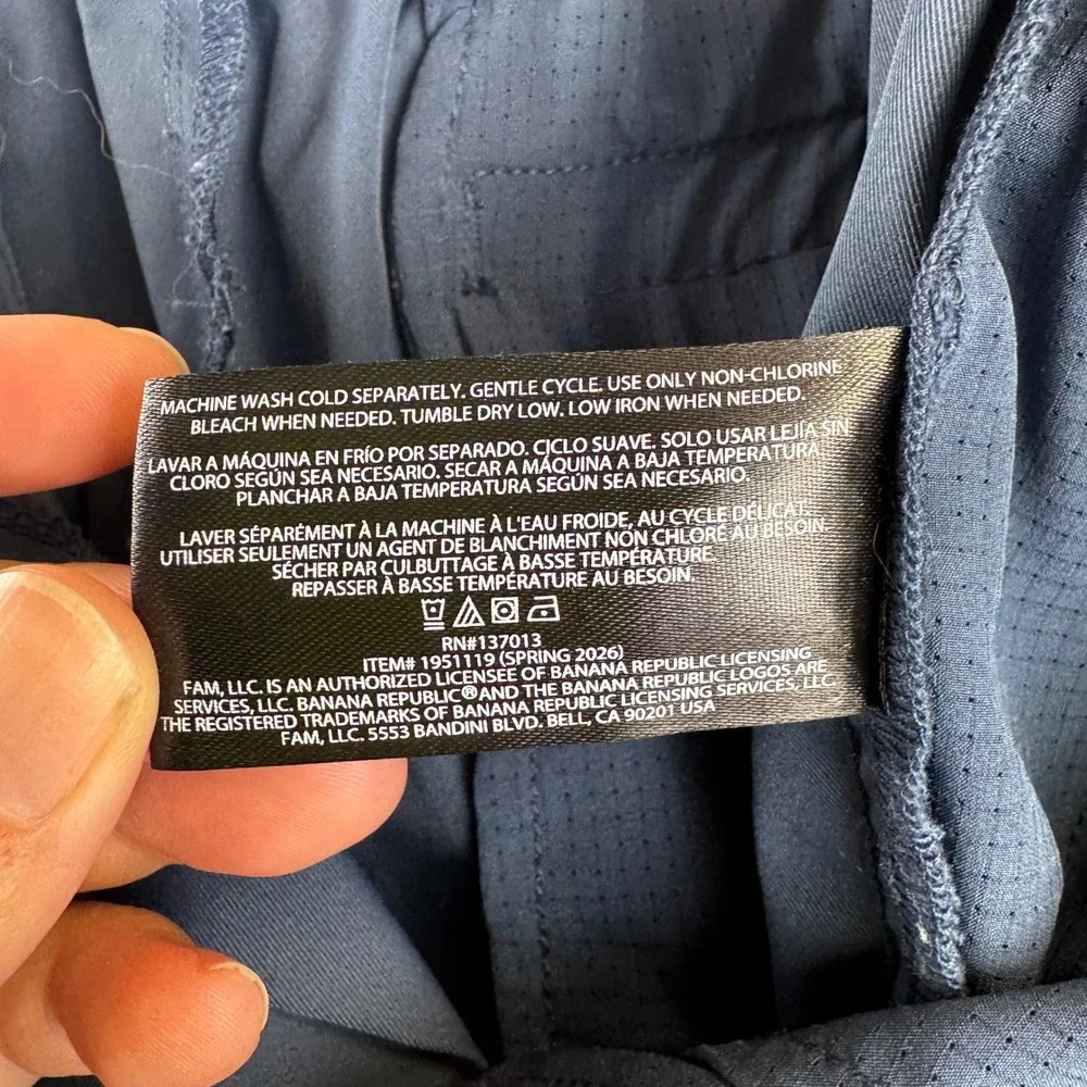 Banana Republic Performance Pants Mens 36x30 Blue Tech Chino Golf (1818)