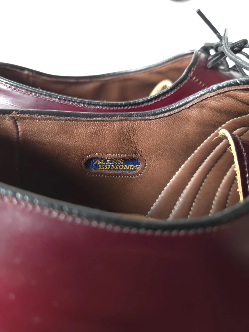Allen Edmonds Men's 6115 Burgundy Leather Derby Oxfords Work Vintage Shoe 9.5