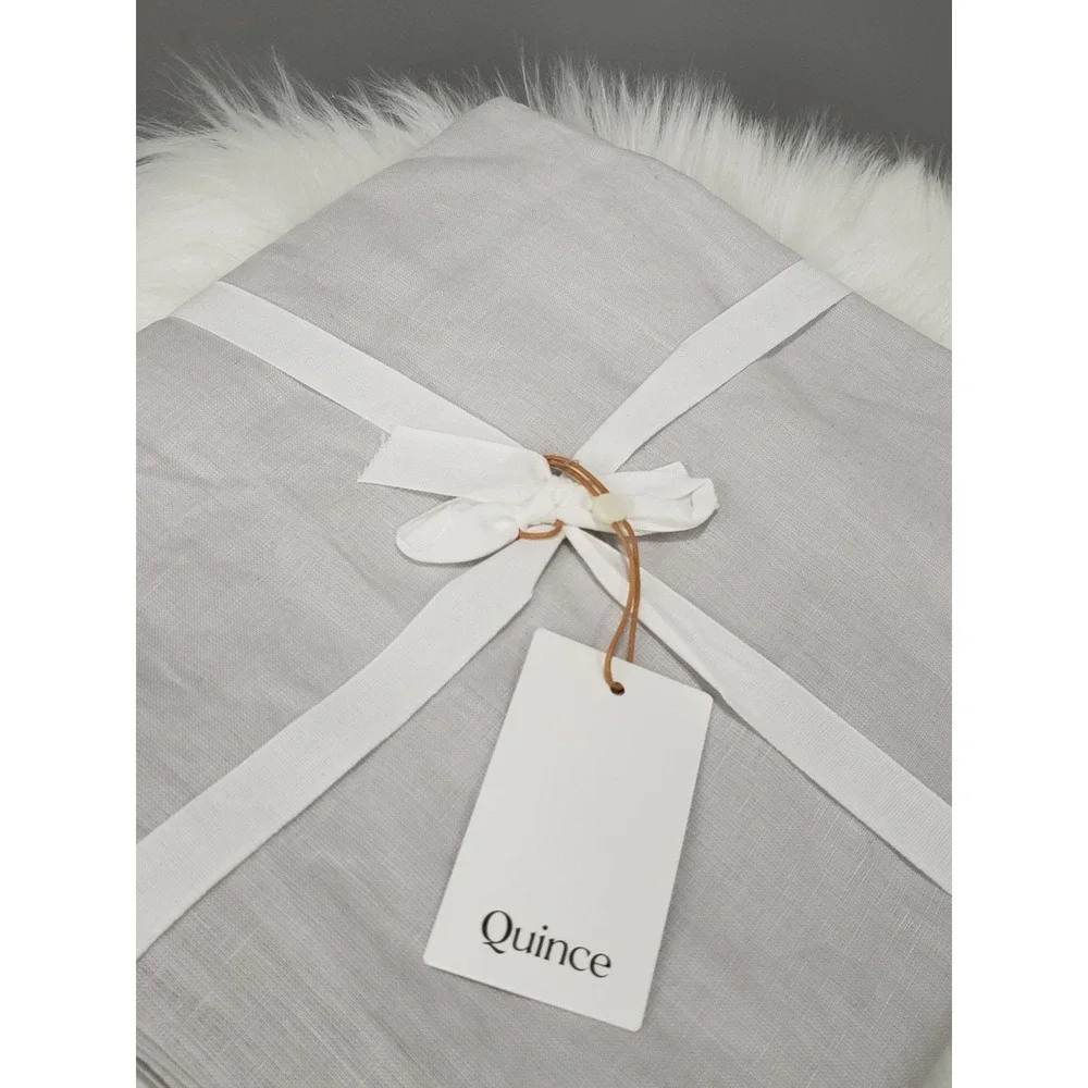 NEW QUINCE European Linen  True Blackout Curtain Single Panel Cloud 48