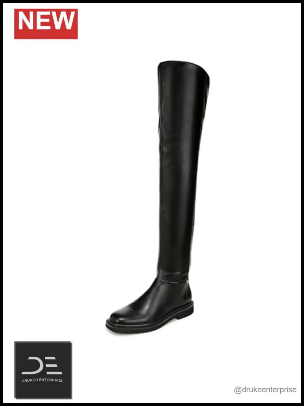 Over the Knee Faux Leather Boots with Side Zipper