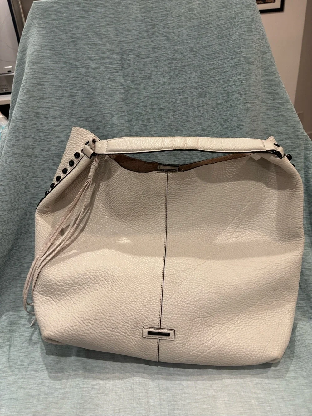 Rebecca Minkoff  Cream Leather Shoulder Hobo Bag and wallet