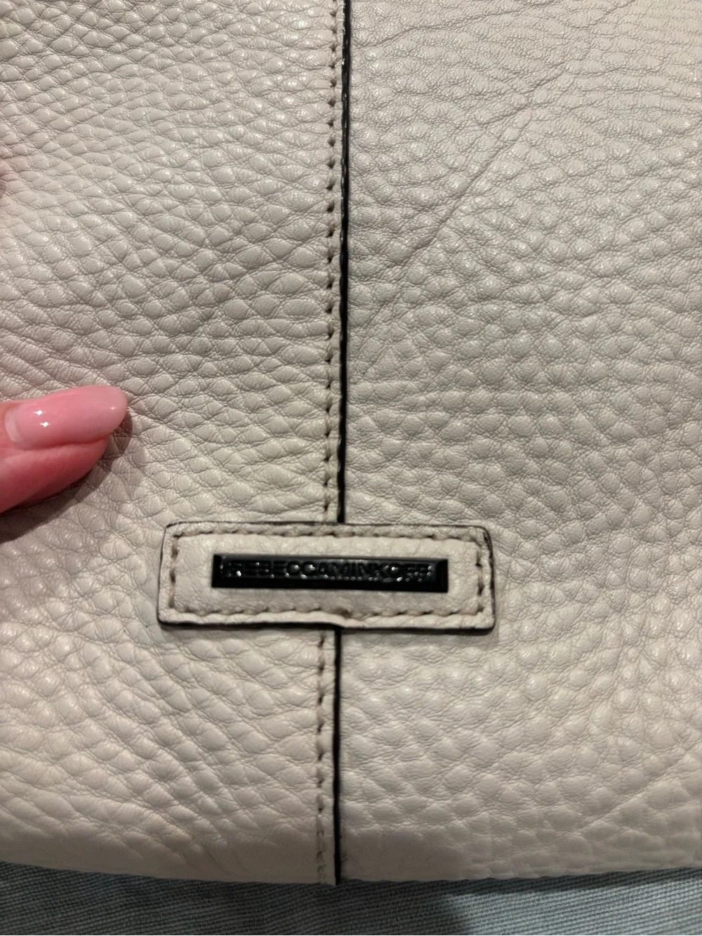 Rebecca Minkoff  Cream Leather Shoulder Hobo Bag and wallet