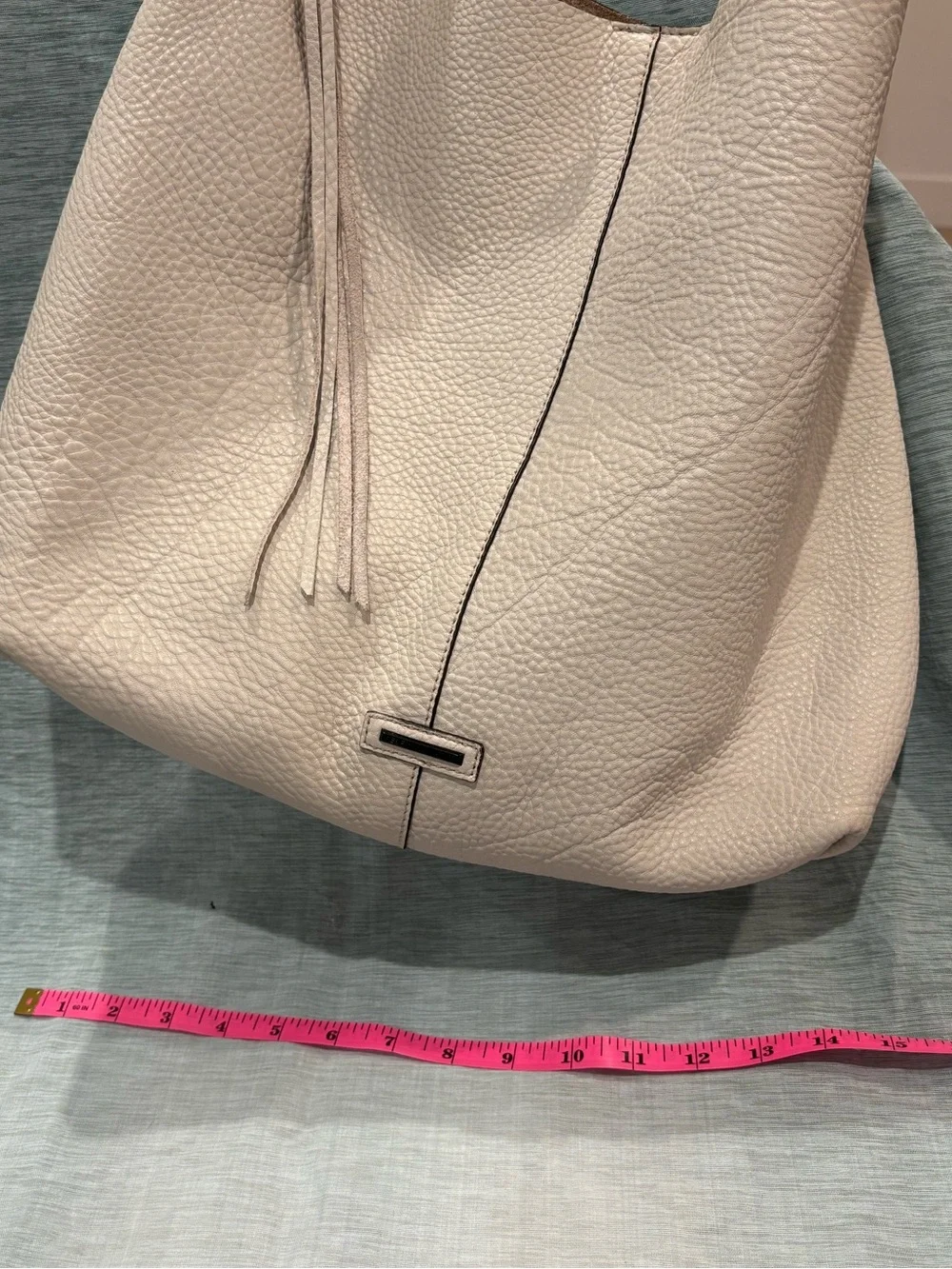 Rebecca Minkoff  Cream Leather Shoulder Hobo Bag and wallet