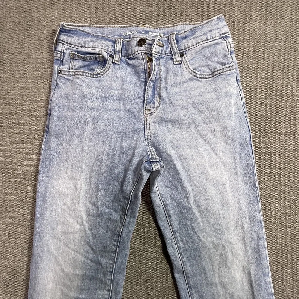 Old Navy Boys 14 Built In Flex Straight Jeans Blue Denim Light Wash Streetwear