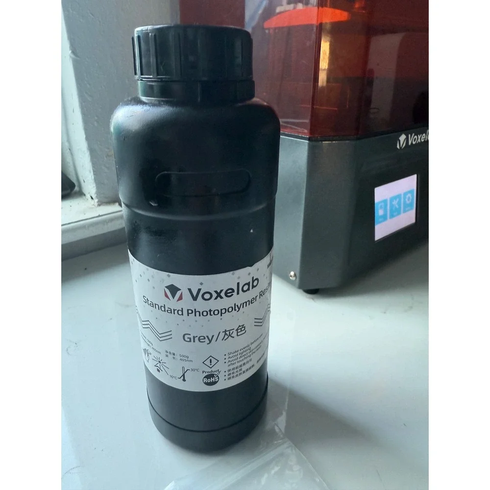 Voxelab‎ 3D Printer Grey Resin Photopolymer for DIY Projects and Hobbyists