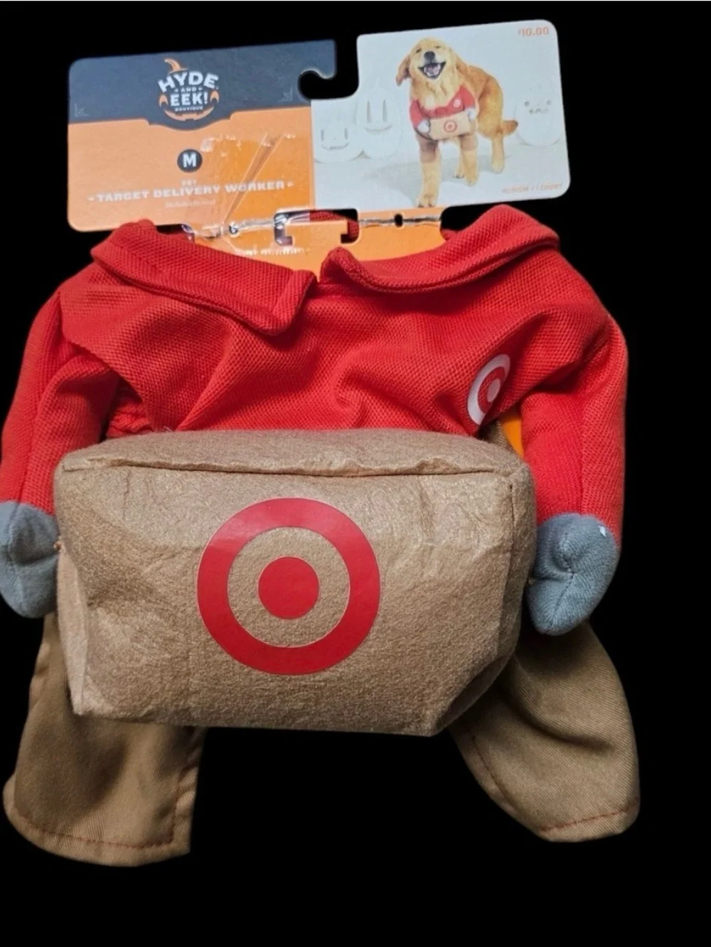 Target Delivery Worker Dog Costume - Hyde & Eek! (M) NWOT