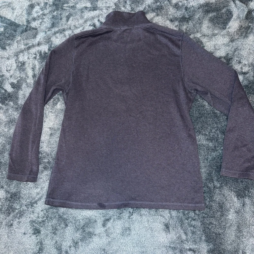 Banana Republic Mens Quarter Zip Pullover Medium Navy Blue 100% Cotton