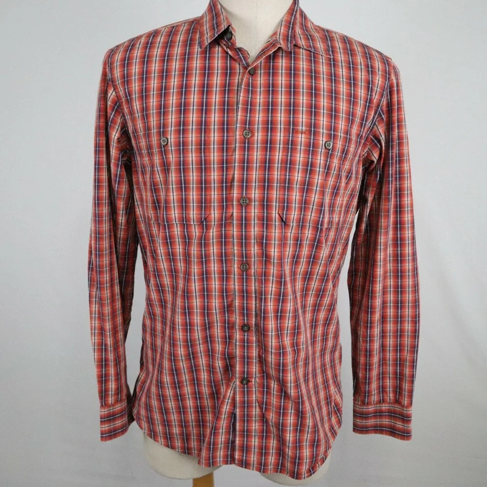 Banana Republic‎ Shirt Mens Medium 15-15.5 Pocket Button Up Plaid Long Sleeve