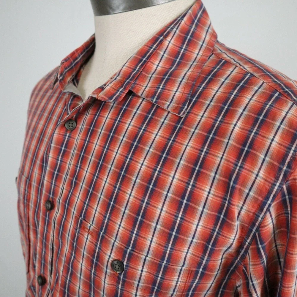 Banana Republic‎ Shirt Mens Medium 15-15.5 Pocket Button Up Plaid Long Sleeve