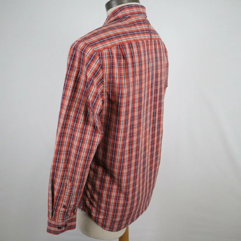 Banana Republic‎ Shirt Mens Medium 15-15.5 Pocket Button Up Plaid Long Sleeve