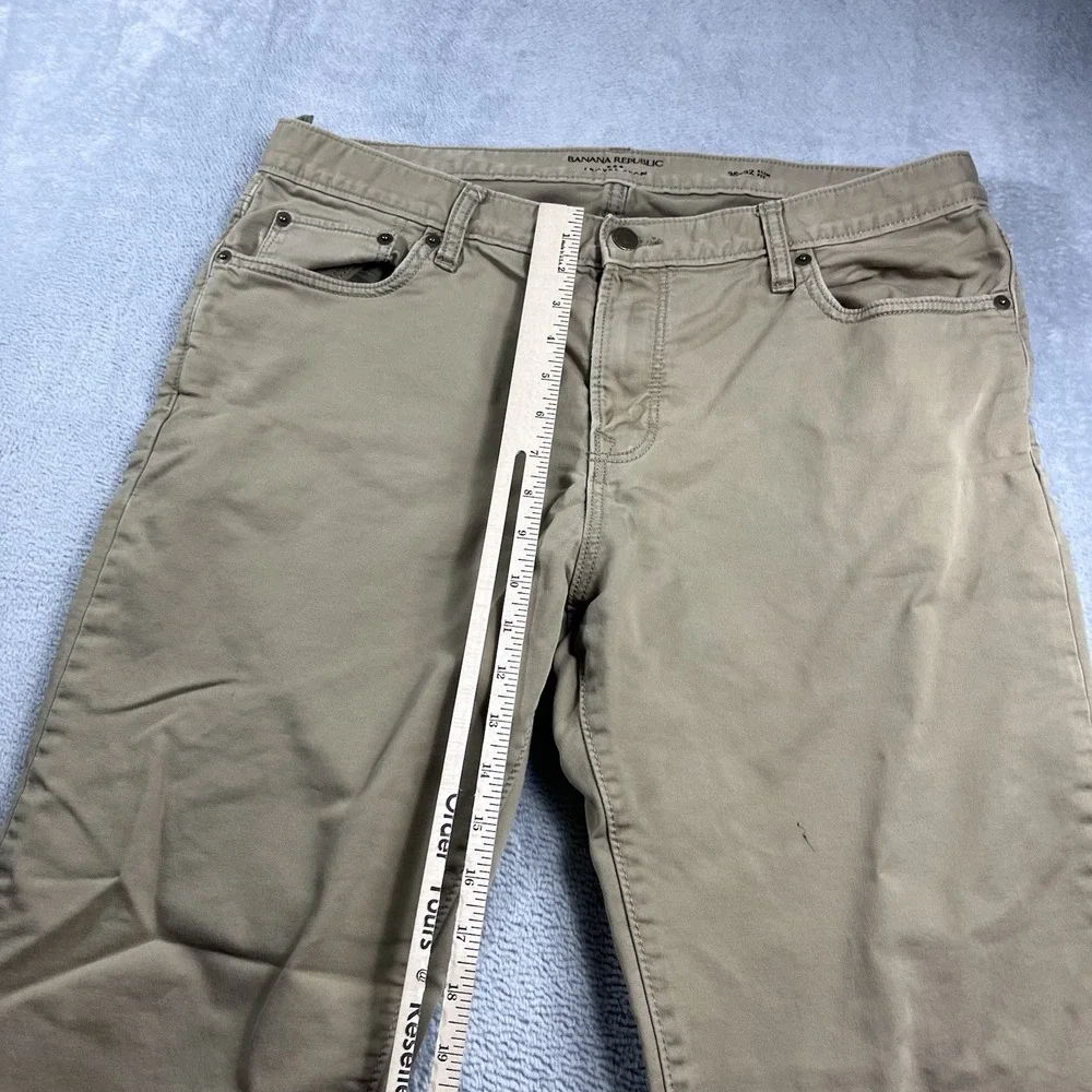 Banana Republic Travel Jean Slim Fit Jeans‎ Mens Size 35x30* Beige Denim