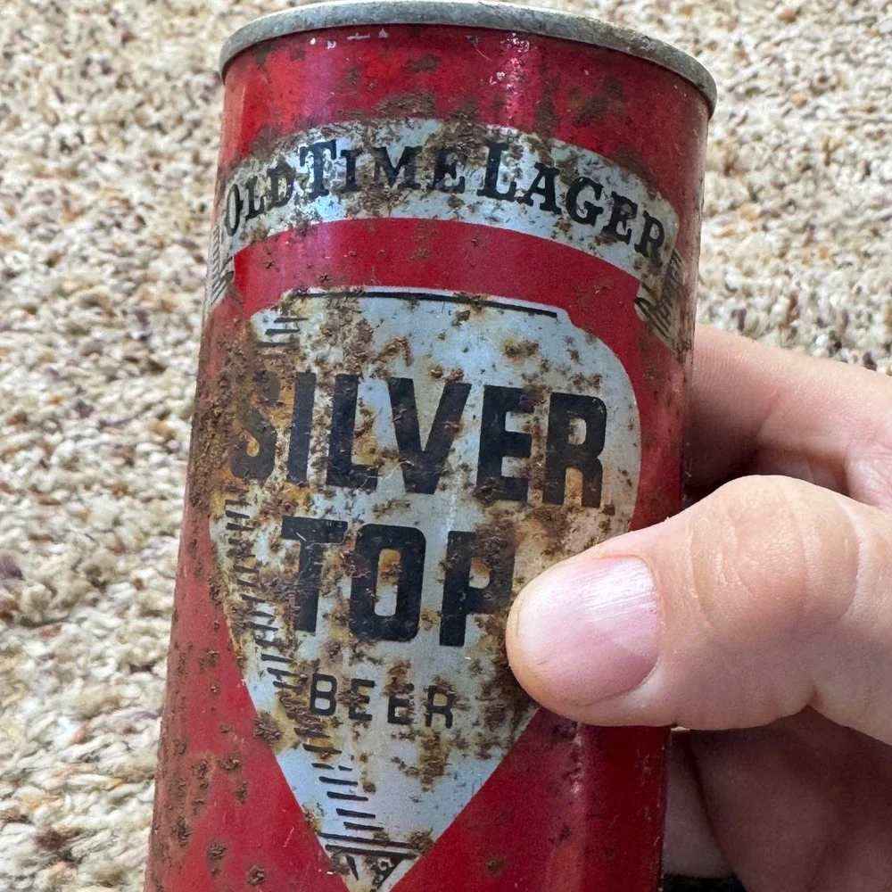 Vintage Silver Top Beer Can Duquesne Brewing Pittsburgh PA‎ Old Time Lager 12oz