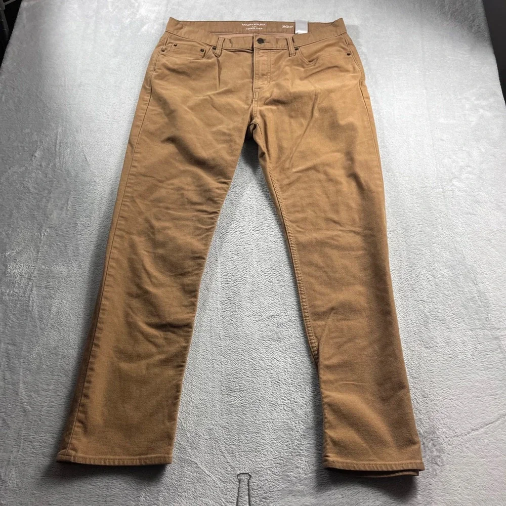 Banana Republic Travel Jeans Mens 36x32 Slim Fit Brown Earth Tone 5-Pocket Pants