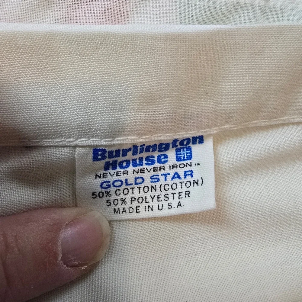 VTG Burlington House Gold Star Twin Flat Sheet‎ Anita Wagenvoord Floral Gingham