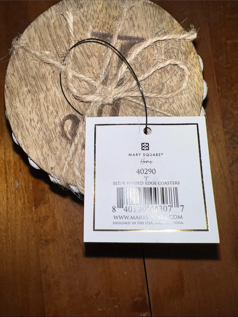Mary Square accent slightly coaster