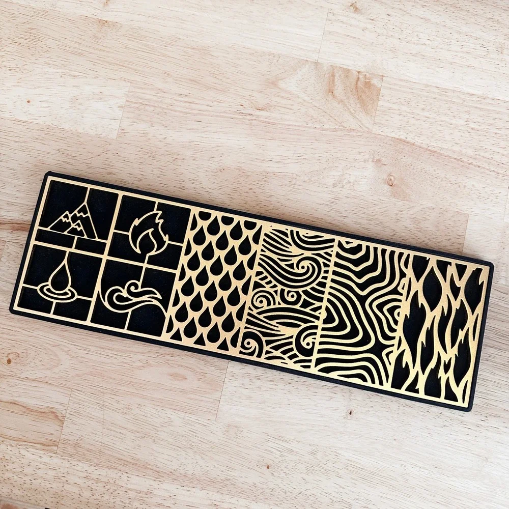 Ash Harbor Elements Ice Design Tray Earth Wind Fire Water Clear Ice‎ Stamp