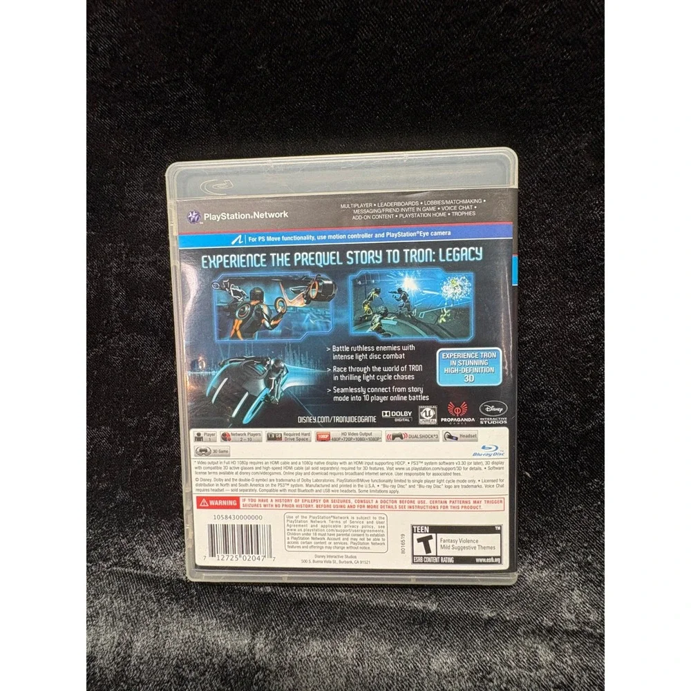 Disney TRON Evolution Sony PlayStation 3 PS3 Game Prequel to TRON Legacy CIB‎