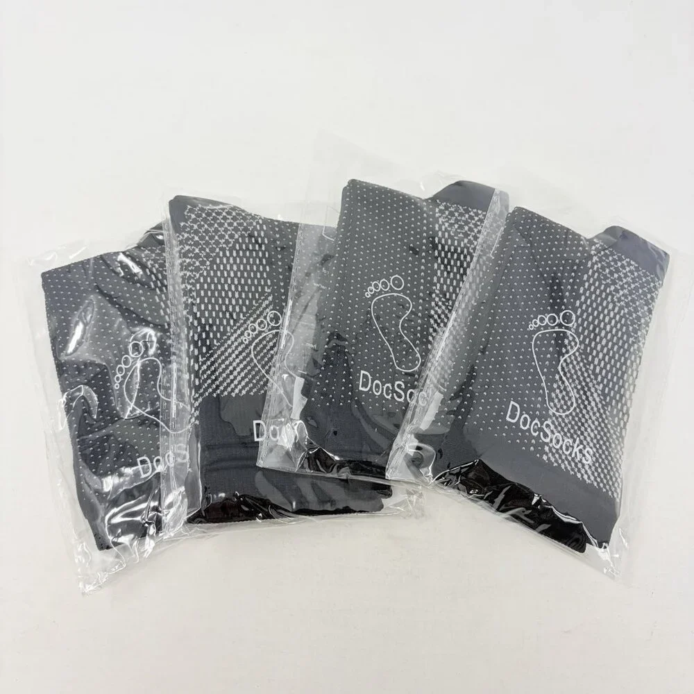 DocSocks Womens One Size 4 Pack of Compression Sleeve‎ Socks with Open Toes 244