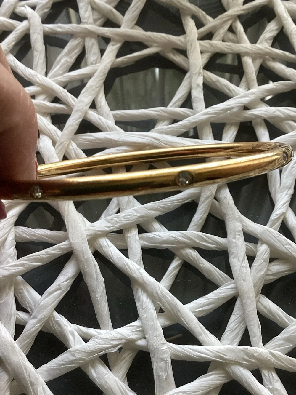 Beautiful Gold Plated Swavorski Crystal Bangle by Camron&Kross JBK signed!
