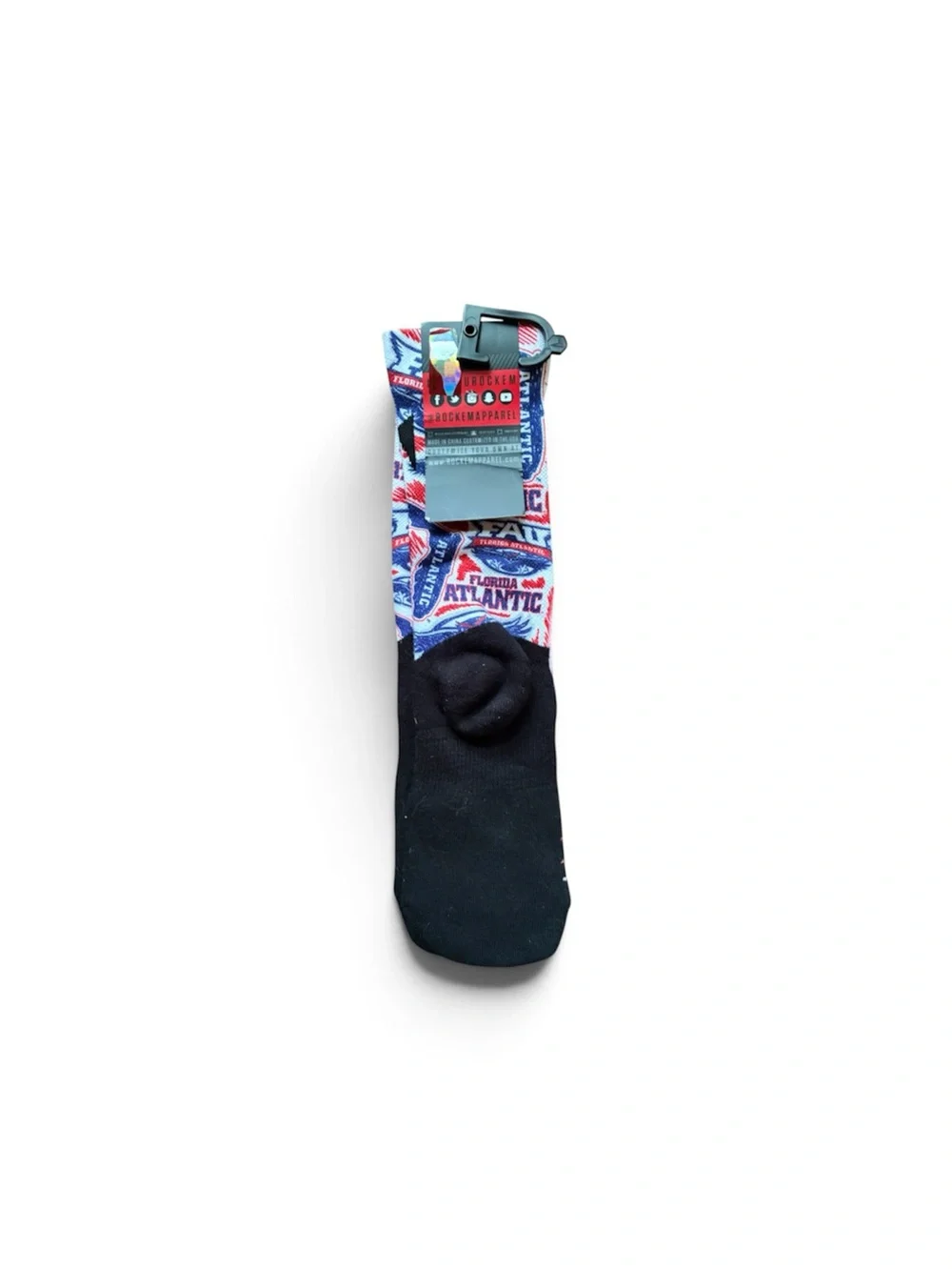 Florida Atlantic University Red & Blue Crew Socks