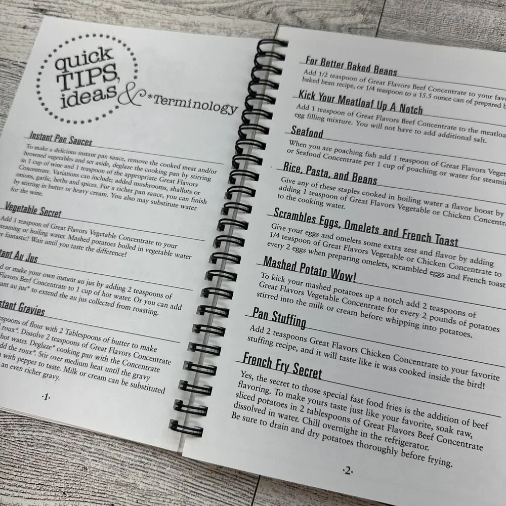 Cookbook great flavors