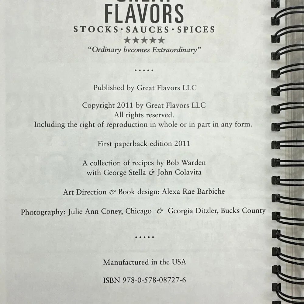 Cookbook great flavors