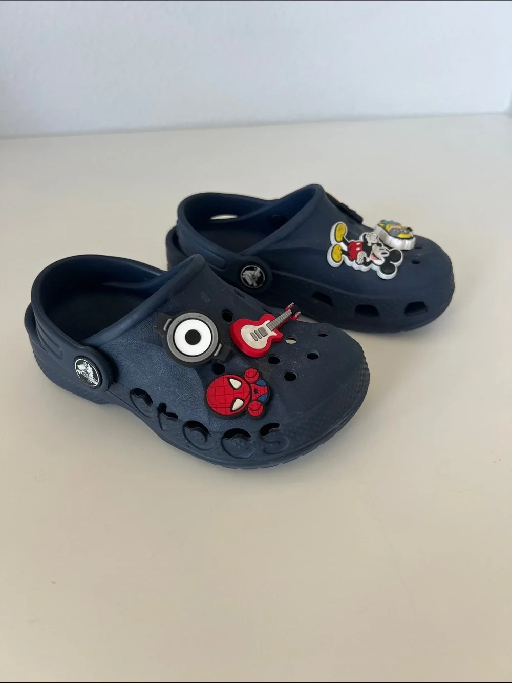Kids Navy Crocs Clog with Fun Charms