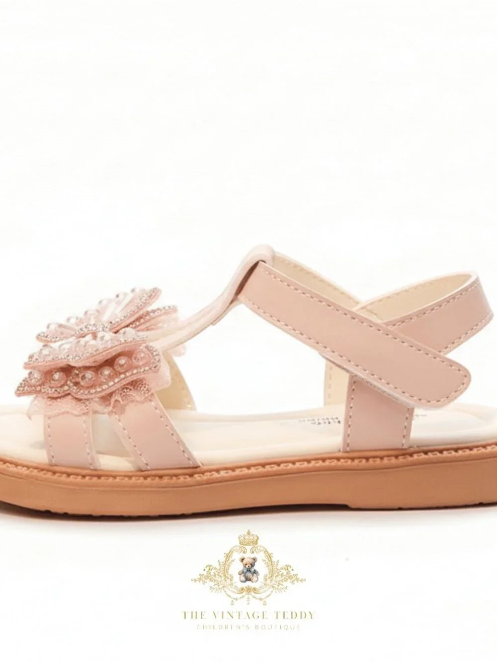 NWT Pretty Girls Beaded Butterfly Sandals Children's Shoes Kids Sandals Pink 8