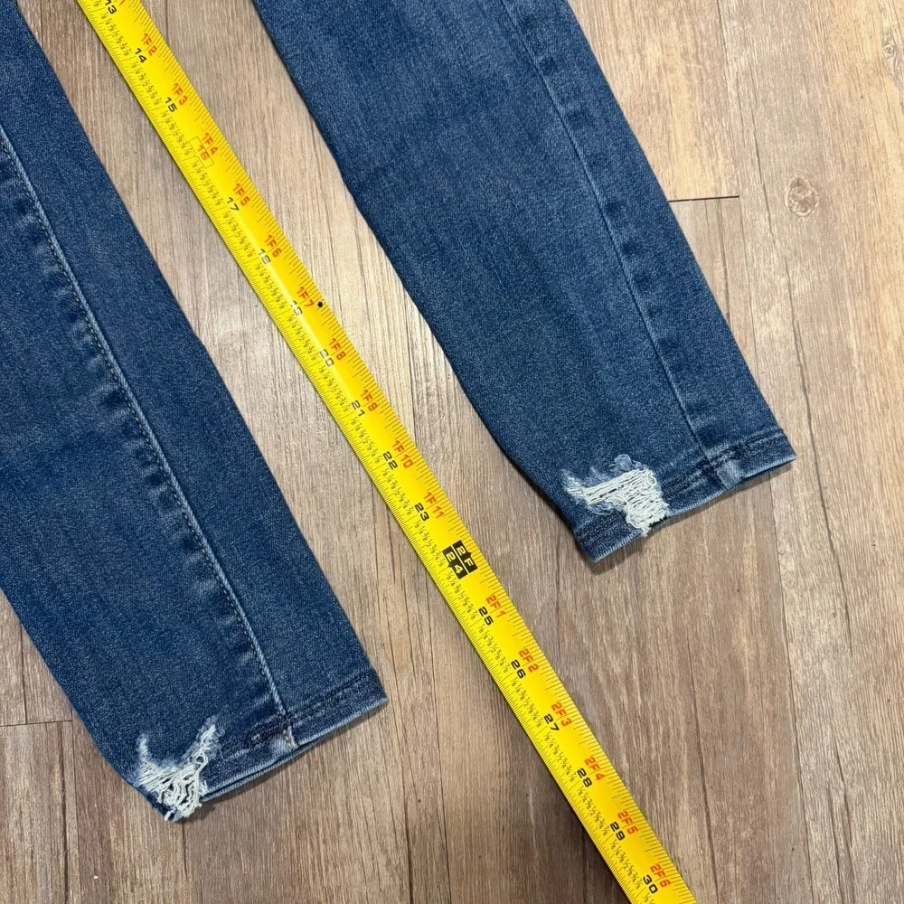 Old Navy Ballerina Jegging Jeans Girls 14 Blue Denim Dark Wash Distressed Skinny