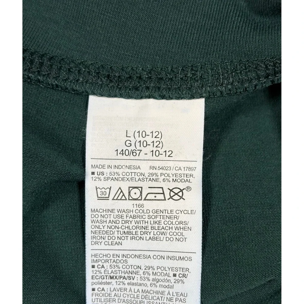 Old Navy PowerChill Flare Pants Girls Large Green High-Rise Go-Dry Yoga Leggings