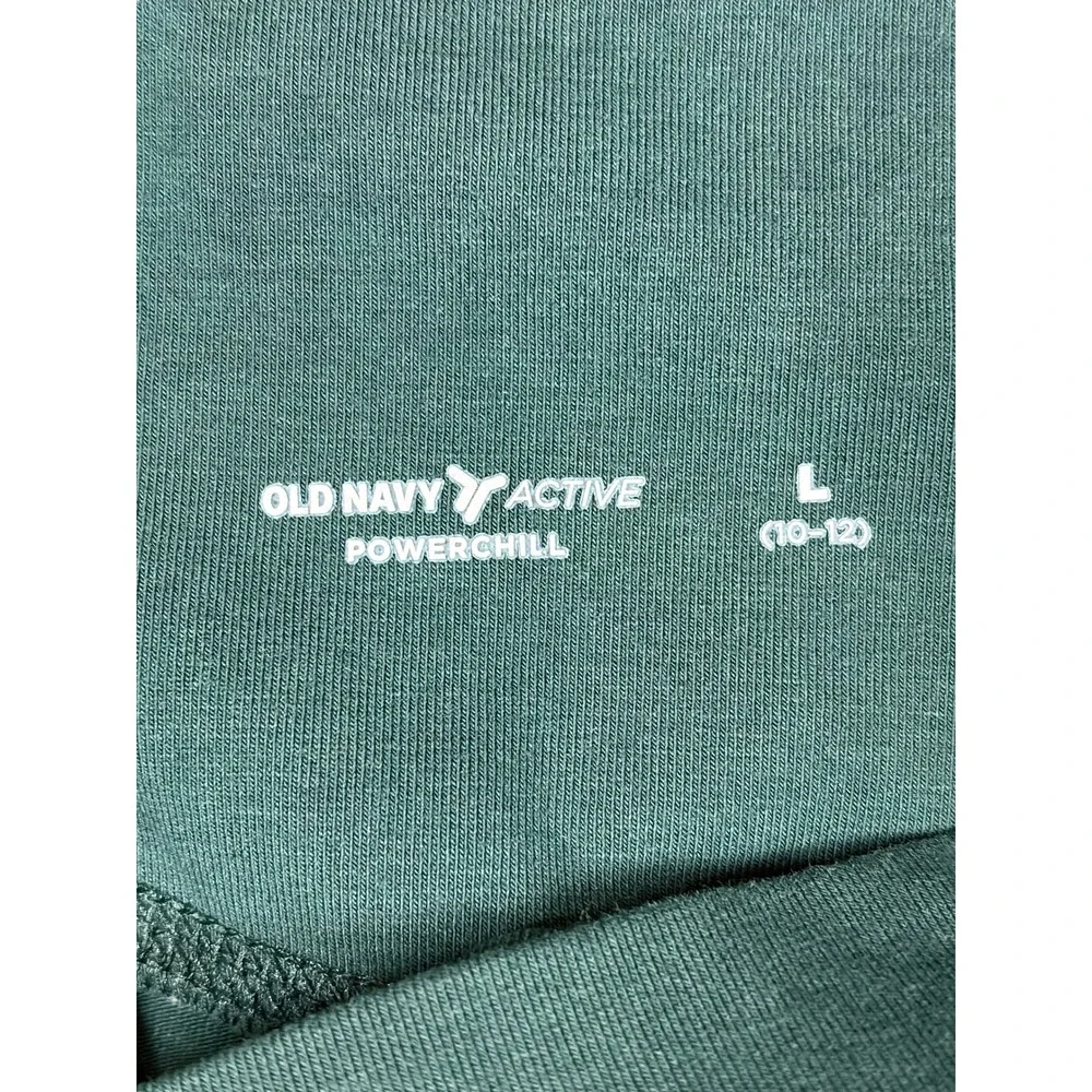 Old Navy PowerChill Flare Pants Girls Large Green High-Rise Go-Dry Yoga Leggings